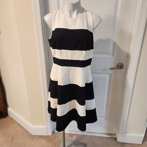 Kate Spade Black and White Striped Dress